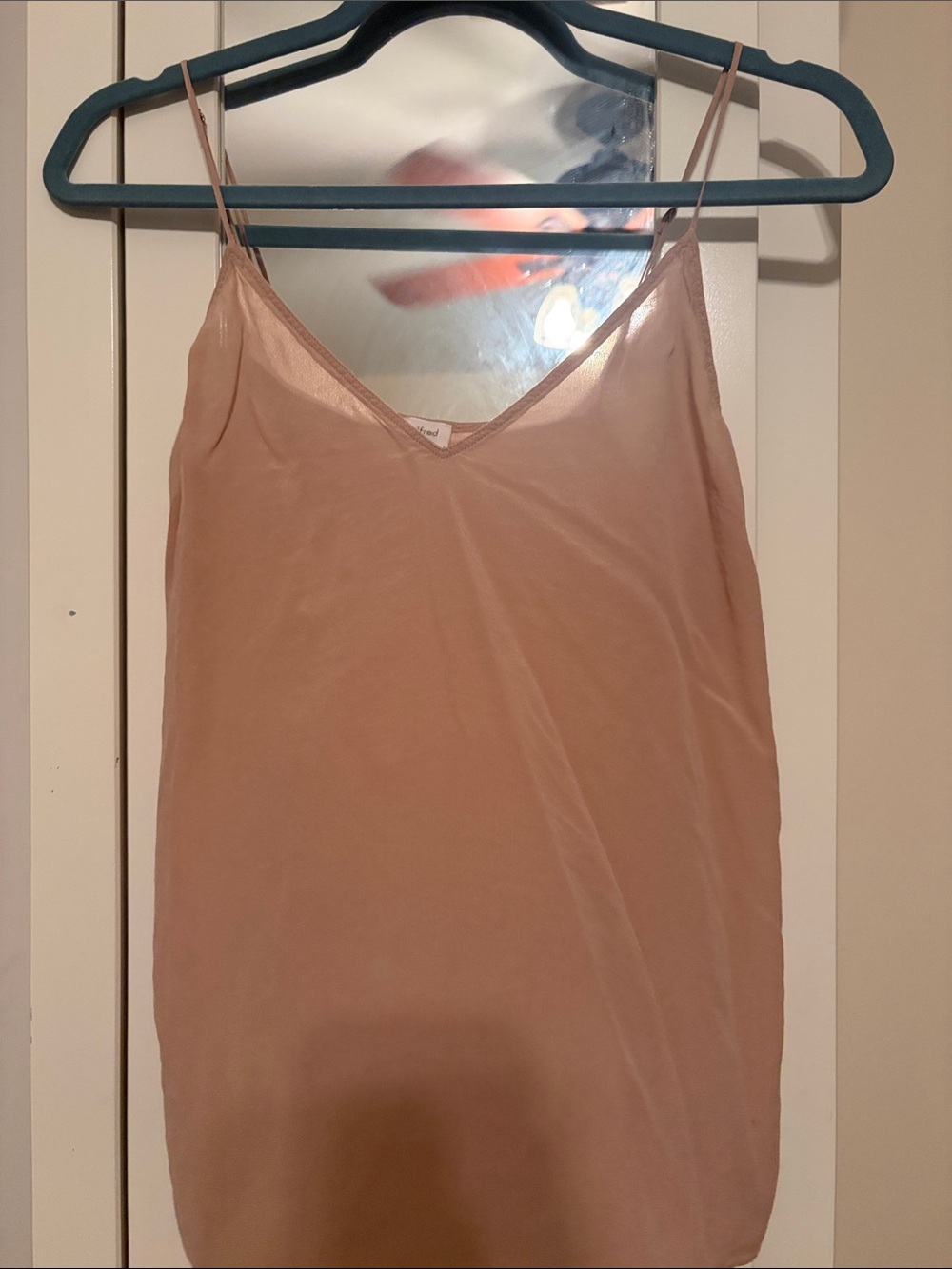 Neutral Pink Silk Cami Top